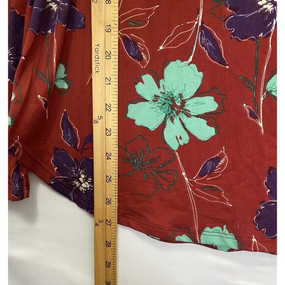 Women’s Cold Shoulder Long Sleeve Top Burgundy Size M - Picture 11 of 13